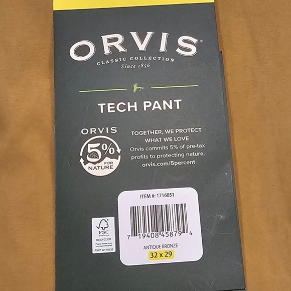 Orvis Trek Pants Mens 32 x 29 - Picture 10 of 10